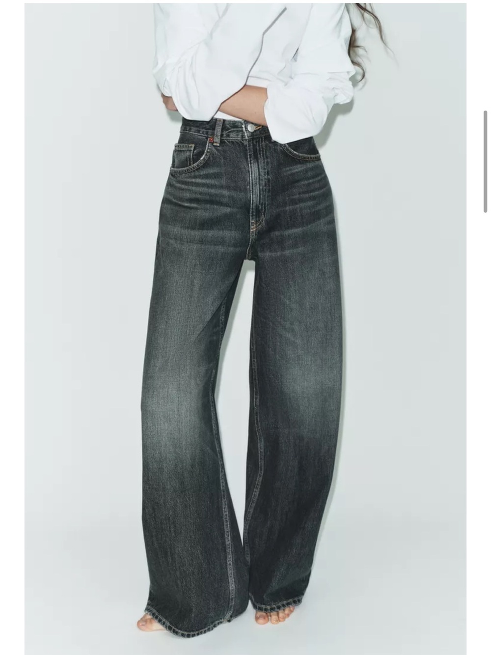 Zara Wide-Leg High-Rise Jeans